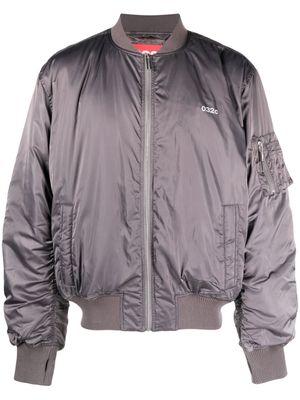 032c chest logo-print bomber jacket - Grey