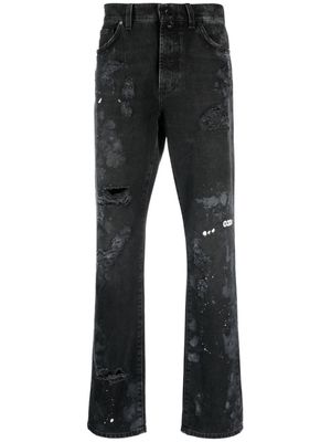 032c Double Shift Painter's distressed-finish jeans - Grey