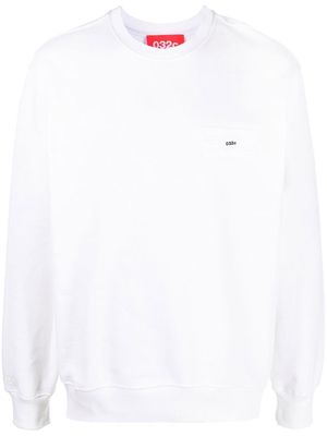 032c embroidered logo sweatshirt - White