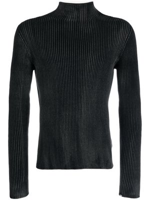 032c high-neck ribbed-knit jumper - Black