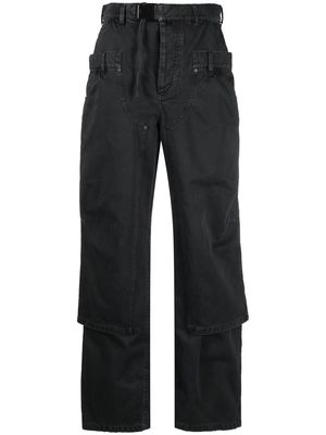 032c hybrid wide leg trousers - Grey