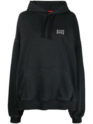 032c Kepler System cotton hoodie - Black