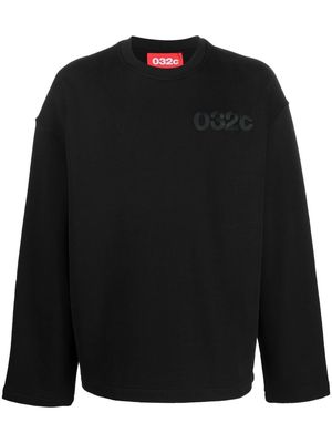 032c logo embroidered sweatshirt - Black