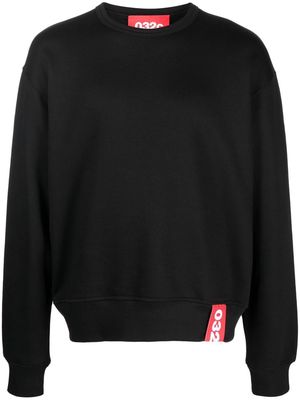 032c logo-patch long-sleeve sweatshirt - Black