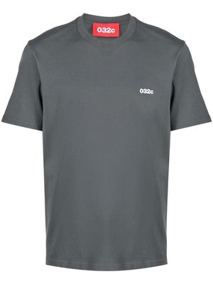 032c logo-print detail T-shirt - Grey