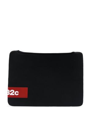 032c logo-print laptop case - Black