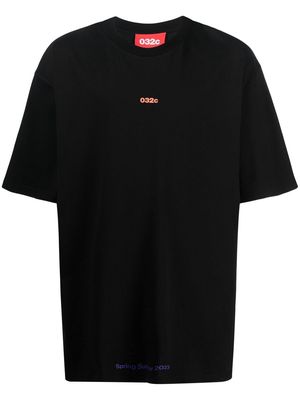 032c logo-print organic cotton T-shirt - Black