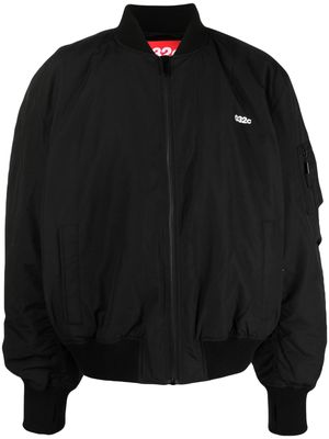032c logo-print zip-up bomber jacket - Black