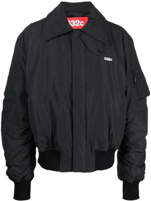 032c logo-print zip-up jacket - Black