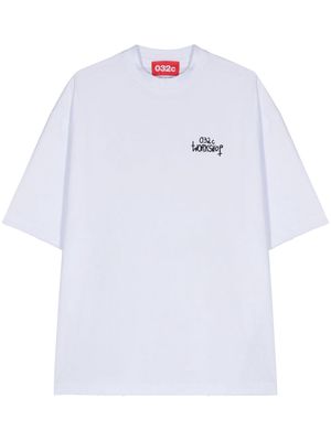 032c Mayhem logo-print T-shirt - White