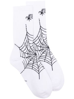 032c Mother intarsia-knit socks - White