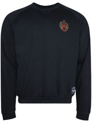 032c motif-embroidered organic cotton sweatshirt - Black