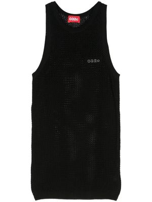 032c open-knit tank top - Black