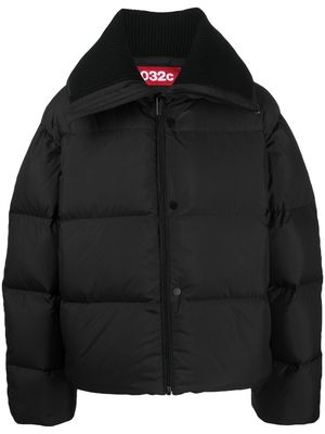 032c padded button-up jacket - Black