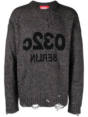 032c Painters Cover distressed-effect jumper - GREY