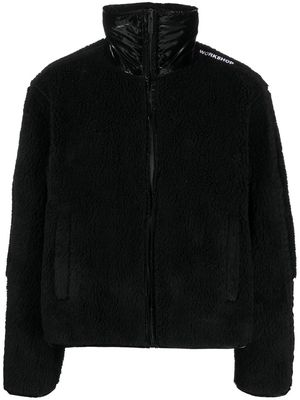 032c panelled funnel neck jacket - Black