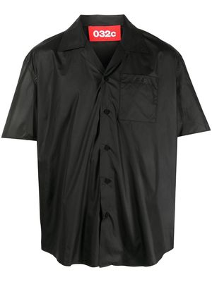 032c short-sleeve button-down shirt - Black