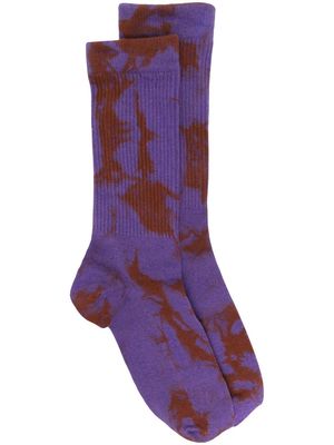 032c speckle-print knitted socks - Purple