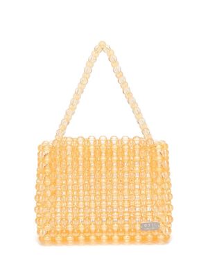0711 faceted-bead design tote bag - Orange