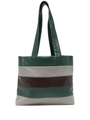 0711 Harper colour-block tote bag - Green