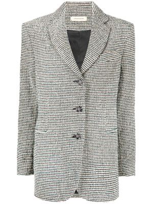 0711 houndstooth single-breasted blazer - Multicolour