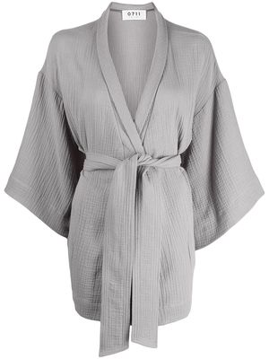 0711 Ikigai cotton robe - Grey