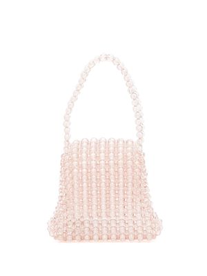 0711 Lilly bead-embellished tote bag - Pink