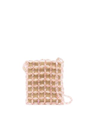 0711 Liv bead-embellished shoulder bag - Pink