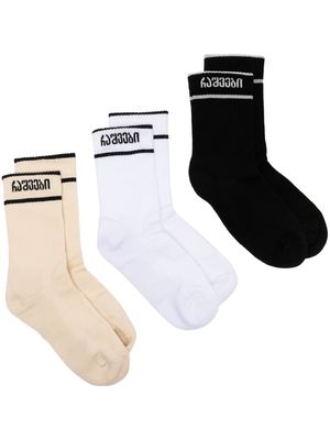 0711 set of cotton socks - Black