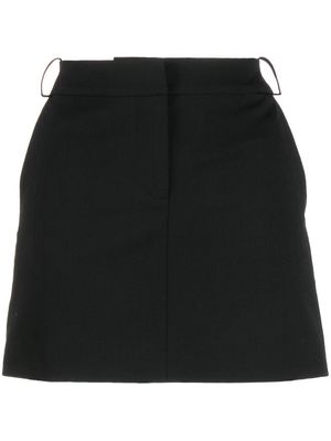 0711 wool-blend mini skirt - Black