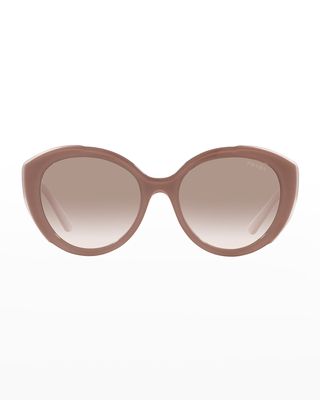 0PR 01YS Oval Gradient Sunglasses