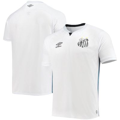 Men's Umbro White Santos FC 2020/21 Home Replica Jersey