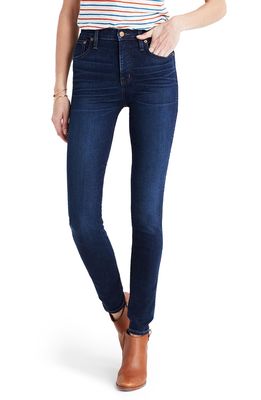 Madewell 10-Inch High Rise Skinny Jeans in Hayes Wash