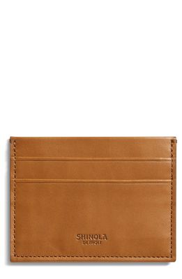 Shinola Five Pocket Card Case in Tan