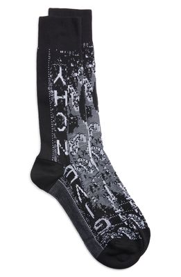 Givenchy x Chito Graffiti Bandana Socks in 006-Black/navy