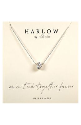 HARLOW by Nashelle Knot Boxed Necklace in Silver