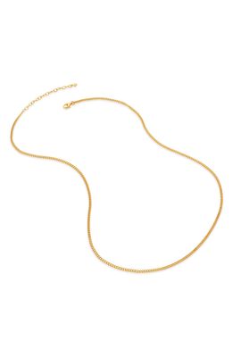 Monica Vinader Curb Chain Necklace in Yellow Gold