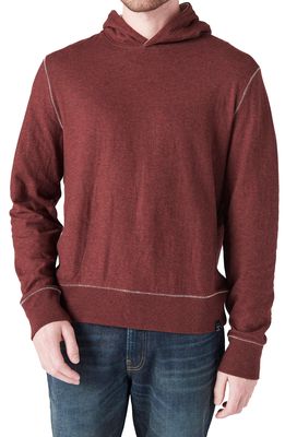 Lucky Brand Duofold Cotton Hoodie in Burgundy