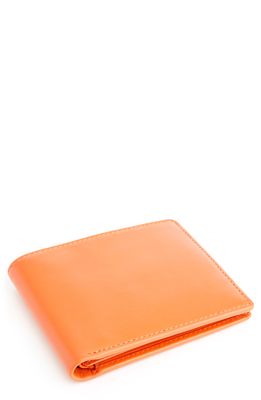 ROYCE New York RFID Leather Trifold Wallet in Orange