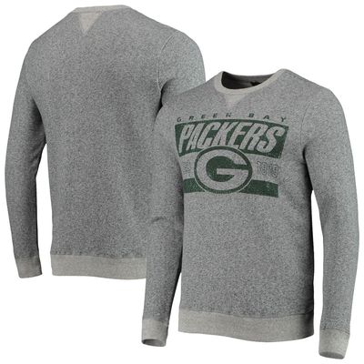 Men's Junk Food Heathered Charcoal Green Bay Packers Team Marled Pullover Sweatshirt in Heather Charcoal