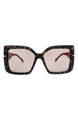 MITA SUSTAINABLE EYEWEAR 60mm Square Sunglasses in Matte Demi/Mt Red