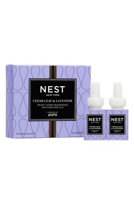 NEST New York Pura Smart Home Fragrance Diffuser Refill Duo in Cedar Leaf And Lavendar