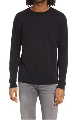 John Elliott Men's Long Sleeve Cotton & Cashmere T-Shirt in Black