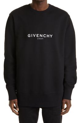 Givenchy Classic Fit Crewneck Sweatshirt in Black