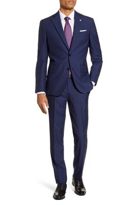 Ted Baker London Jay Trim Fit Wool Suit in Blue