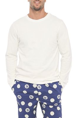 The Lazy Poet Luke Tiger Dots Blue Long Sleeve Pajama T-Shirt in White