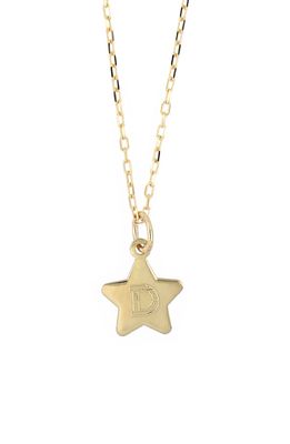 Bony Levy Kids' 14K Gold Star Initial Pendant Necklace in Yellow Gold-D