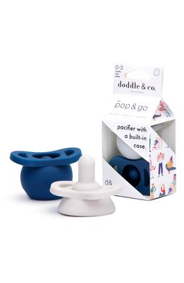 Doddle & Co. 2-Pack Pop & Go Pacifier Set in Navy/Cream