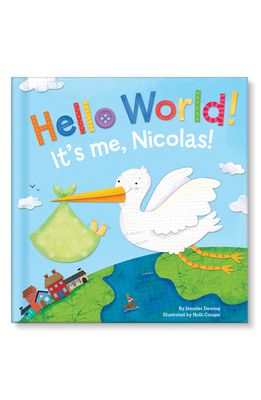 I See Me! 'Hello World!' Personalized Board Book in Blue
