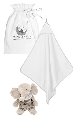 Under the Nile Organic Cotton Towel & Stuffed Animal Gift Set in White